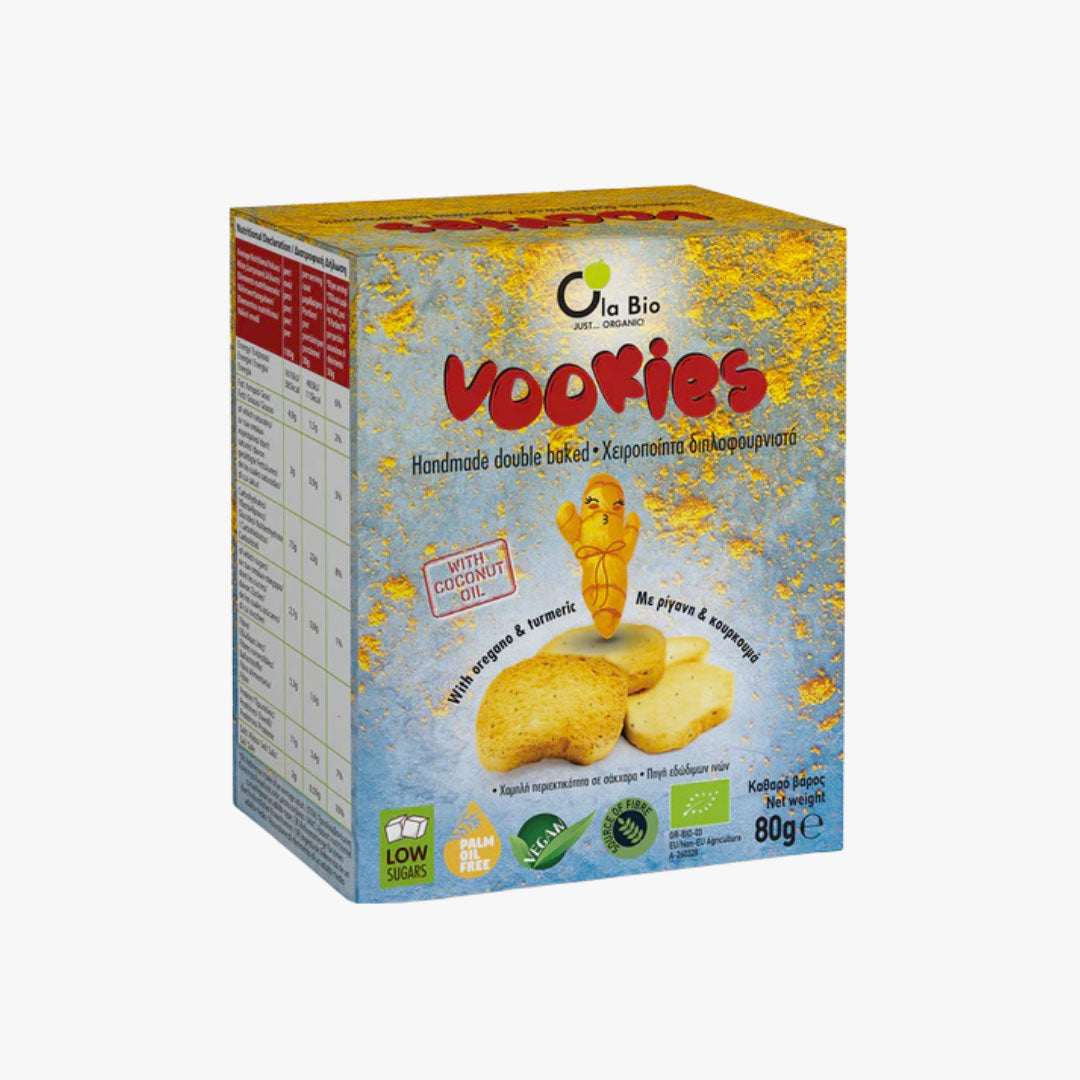 VOOKIES ΜΕ ΚΟΥΡΚΟΥΜΑ & ΡΙΓΑΝΗ